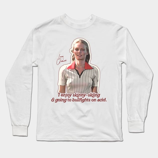 Lacey Underall Enjoys... Long Sleeve T-Shirt by darklordpug